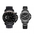 Alexandre Christie AC 9205 Full Black Steel Couple